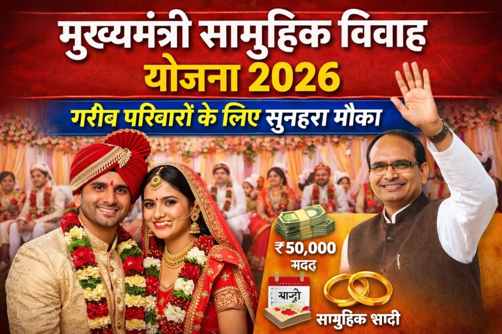 Mukhyamantri Samuhik Vivah Yojana 2026 गरीब परिवारों के लिए सुनहरा मौका