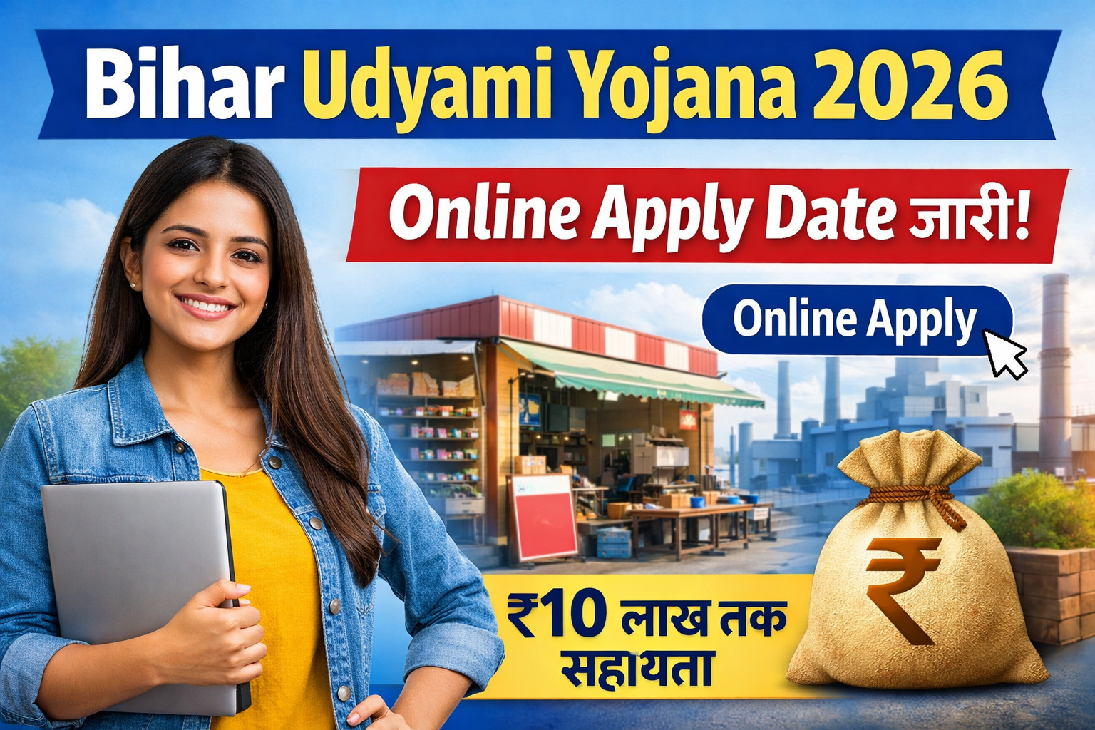 Bihar Udyami Yojana 2026 Online Apply Date आवेदन तिथि, पात्रता और नई अपडेट