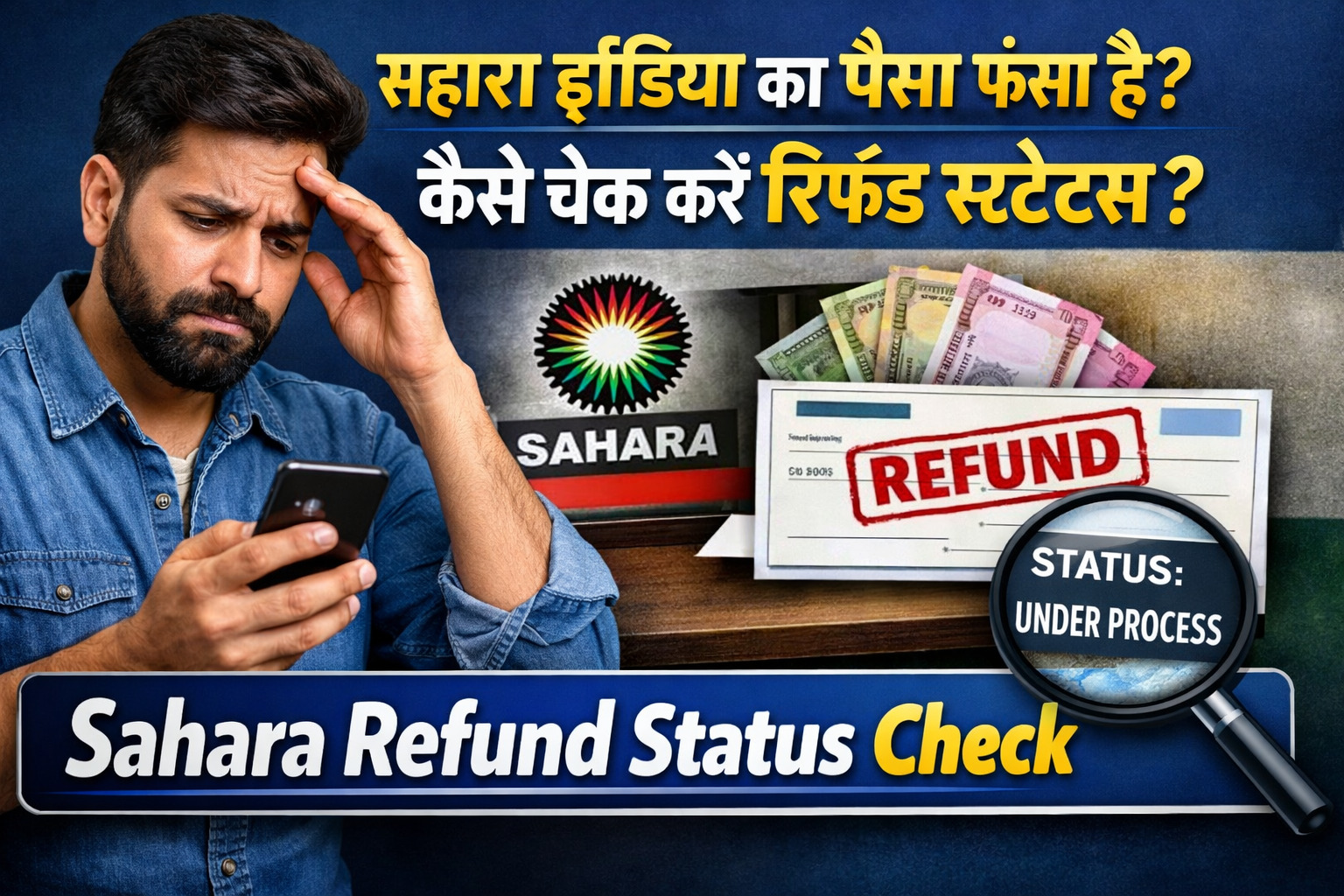 Sahara Group Refund Check सहारा इंडिया में पैसा फंसा था ऐसे करें sahara refund status check