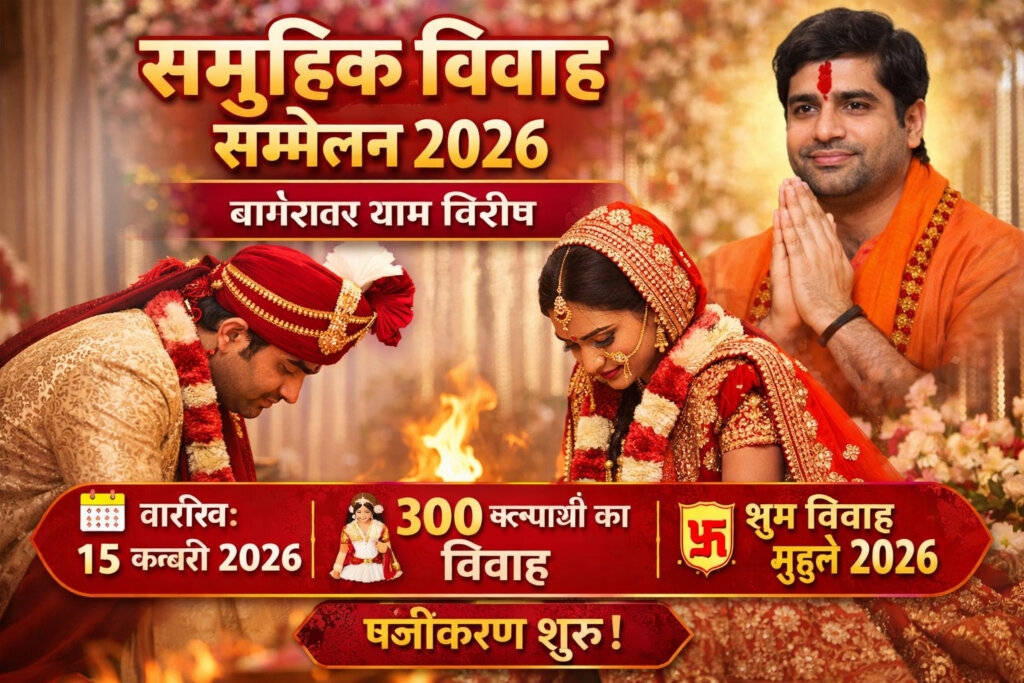 Samuhik Vivah Sammelan 2026 बागेश्वर धाम में समुहिक विवाह का बड़ा आयोजन