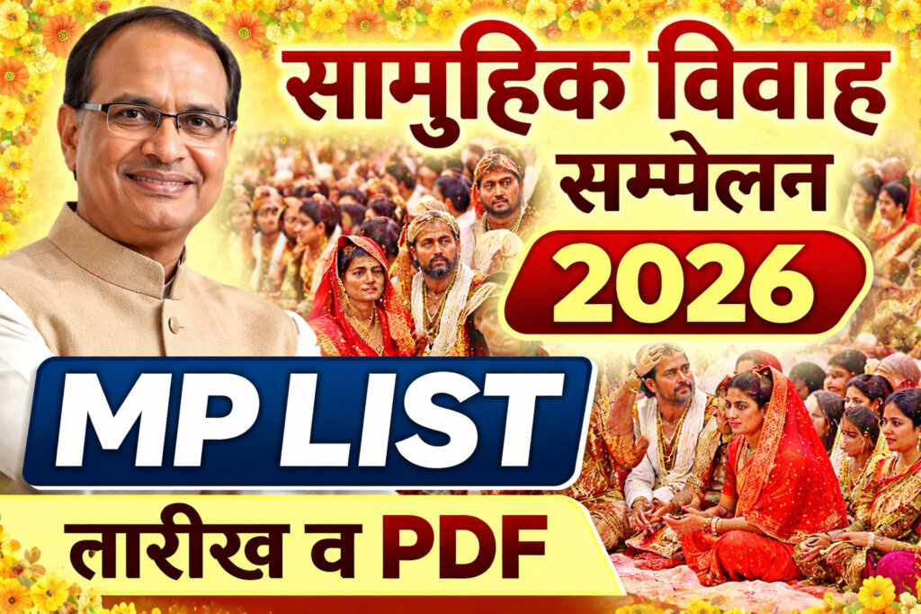 Samuhik Vivah Sammelan 2026 MP List mukhyamantri kanya vivah yojana 2026 mp list, तारीख और PDF पूरी जानकारी