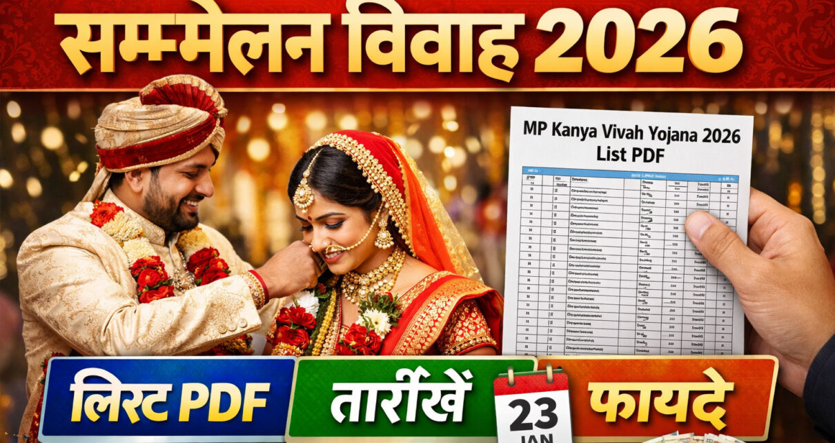 सम्मेलन विवाह 2026 mp kanya vivah yojana 2026 list pdf, mp sammelan vivah 2026 date पूरी जानकारी