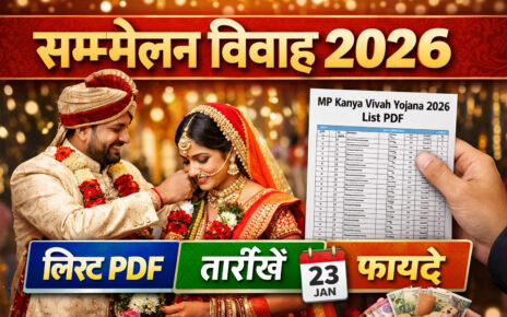 सम्मेलन विवाह 2026 mp kanya vivah yojana 2026 list pdf, mp sammelan vivah 2026 date पूरी जानकारी