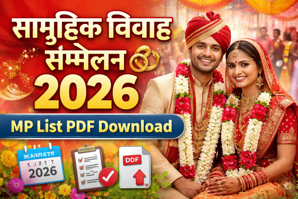 सम्मेलन विवाह 2026 vivah sammelan 2026 mp list PDF डाउनलोड, डेट और mp vivah portal 2026 पूरी जानकारी